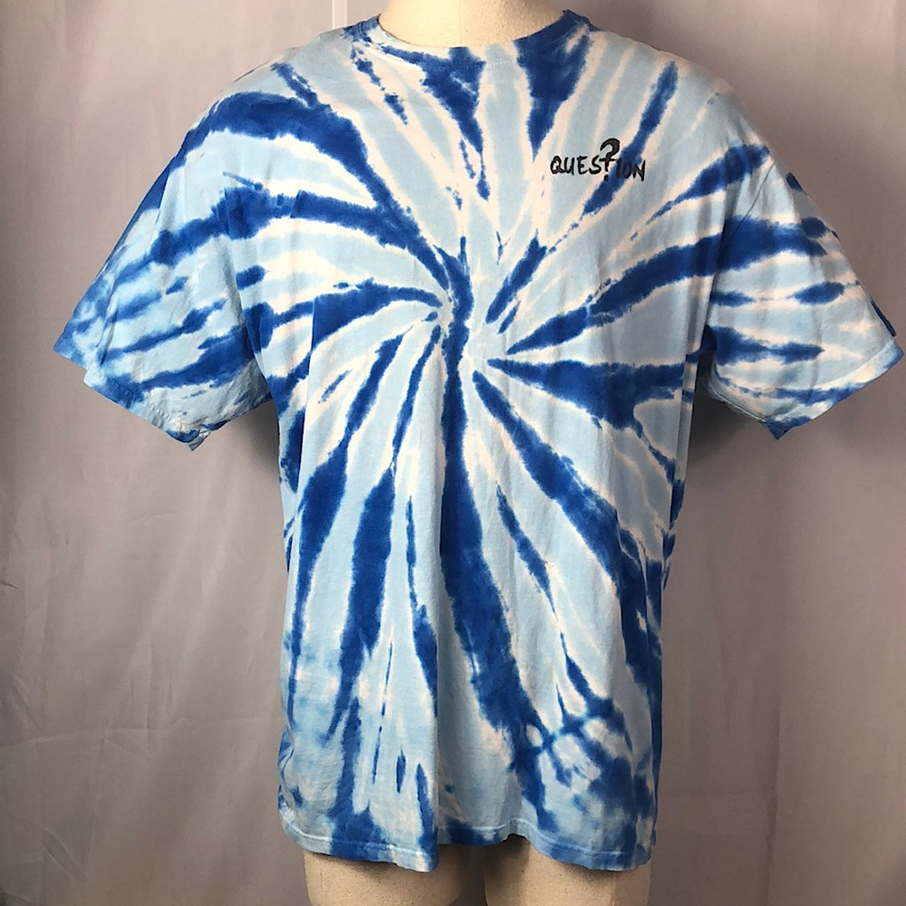 Skateboarding Blue Tie Dye Short Sleeve T-Shirt XL